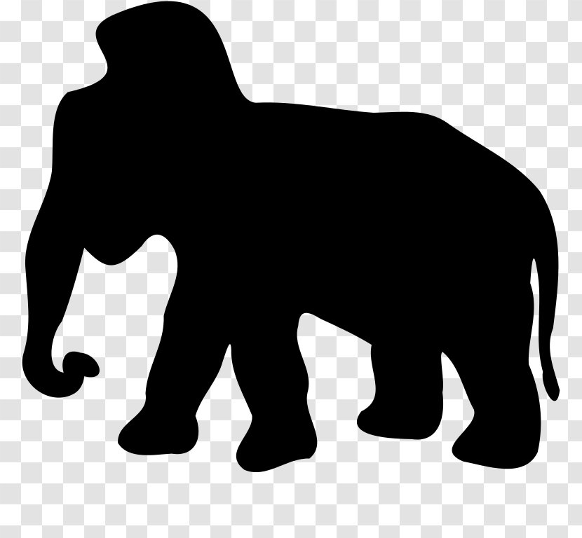 Indian Elephant - Blackandwhite - Wildlife Transparent PNG
