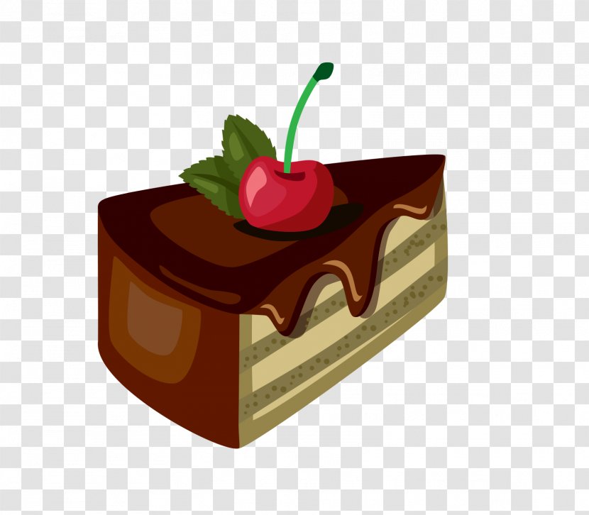 Chocolate Cake Lollipop Ice Cream Cherry - Dessert Transparent PNG