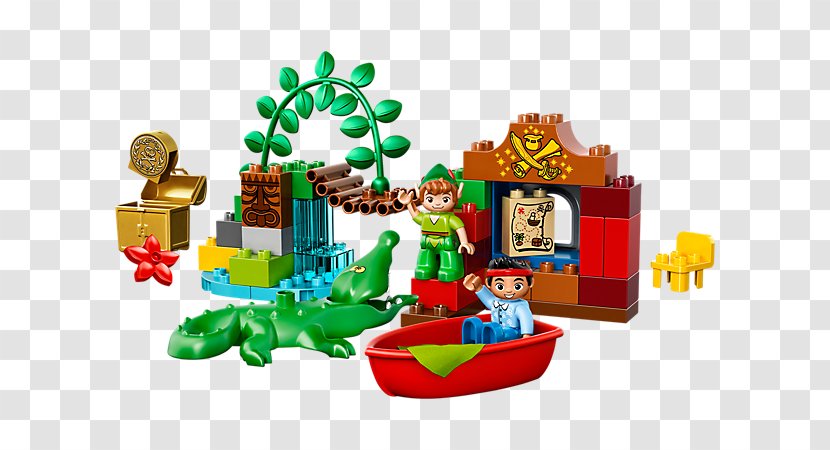 LEGO 10526 Duplo Peter Pan's Visit Tick-Tock The Crocodile 6176 DUPLO Basic Bricks Deluxe Lego Jake Beach Racing 10539 - Minifigure - Brique Frame Transparent PNG
