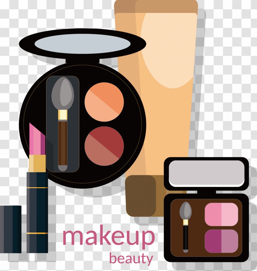 Cosmetics Make-up Artist Lip Liner Eye Shadow Illustration - Vector Hand-painted Transparent PNG