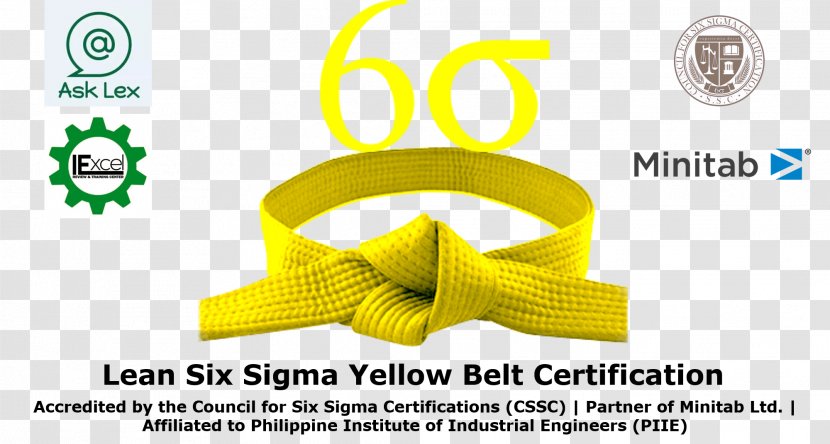 Lean Six Sigma Manufacturing Certification - Clothing Accessories - Yellow Business Card Transparent PNG