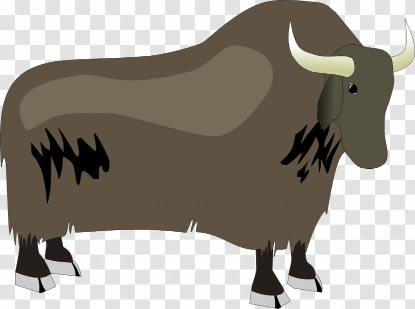 Domestic Yak Cattle Clip Art - Goats - M.Bison Transparent PNG