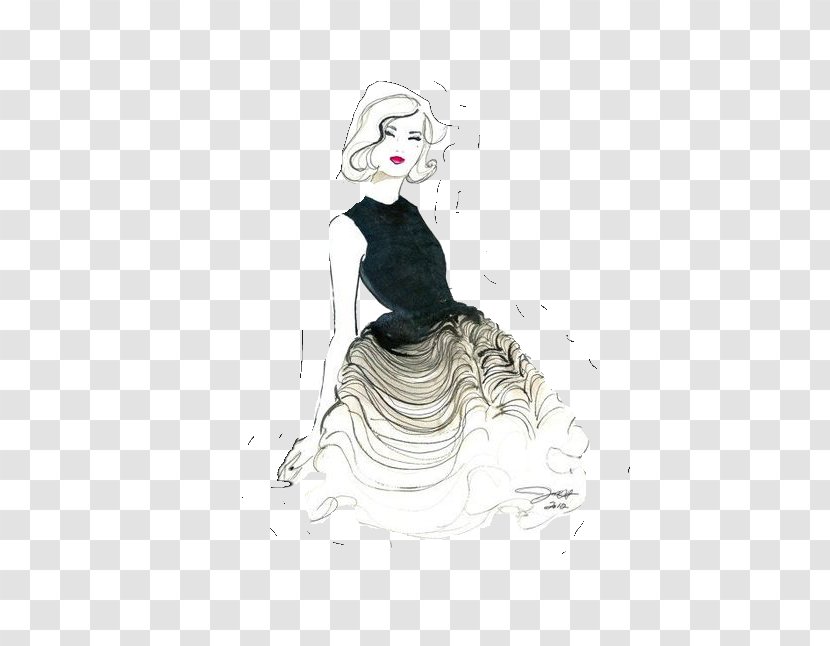 Fashion Illustration Illustrator Work Of Art - Silhouette - Frame Transparent PNG