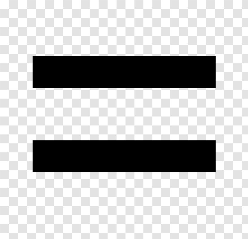 Equals Sign Equality Mathematics - Mathematical Notation Transparent PNG