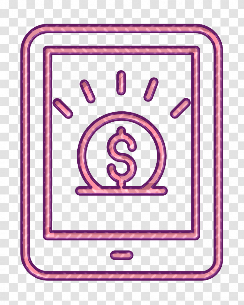 Investment Icon Smartphone Icon Dollar Coin Icon Transparent PNG