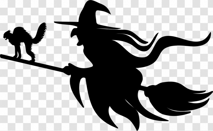 Witchcraft Wicca Witch's Broom Clip Art - Monochrome - Itch Transparent PNG