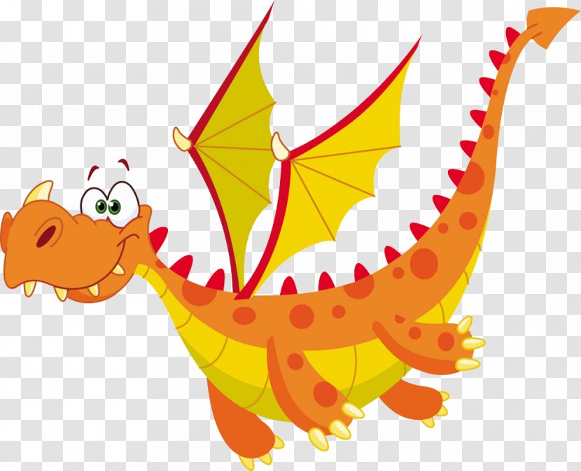 Cartoon Dragon Royalty-free Clip Art - Mythical Creature - Flying Transparent PNG