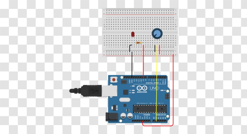Arduino Electronic Circuit Photoresistor Wiring Diagram - Led Transparent PNG