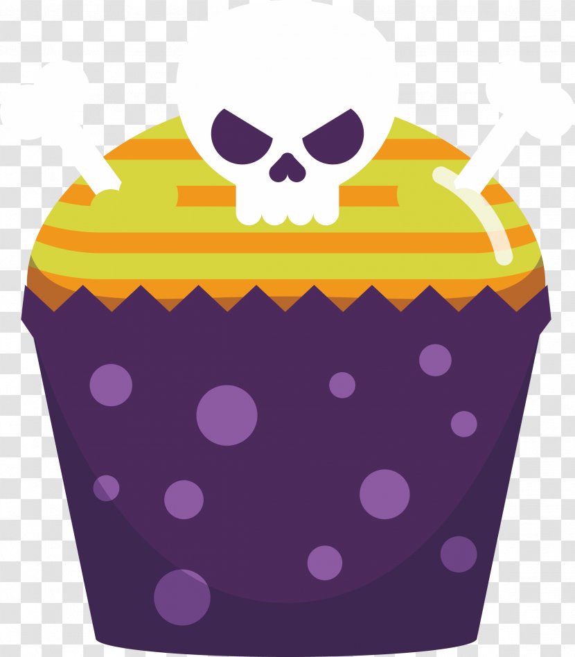 Cupcake Halloween - Skeleton - Skull Cup Cake Transparent PNG