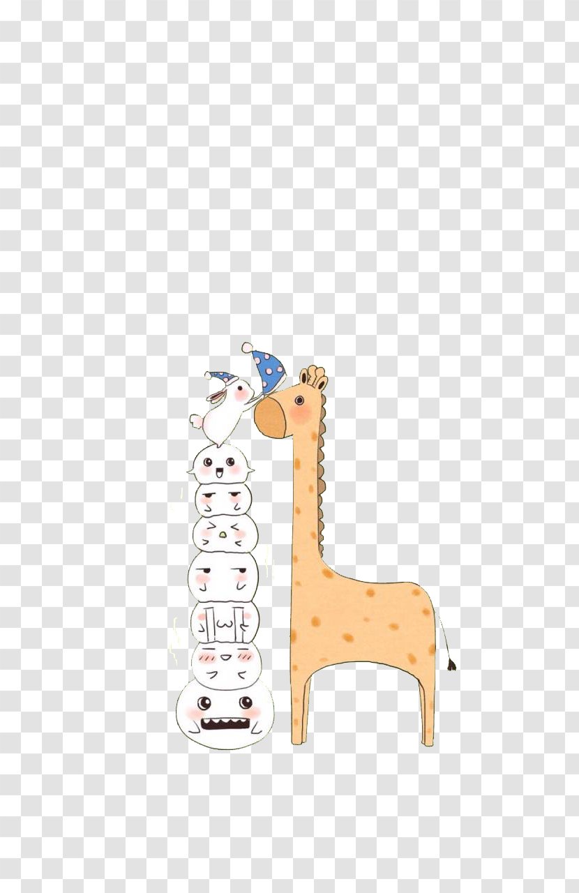Giraffe Wallpaper - White - Cute Transparent PNG