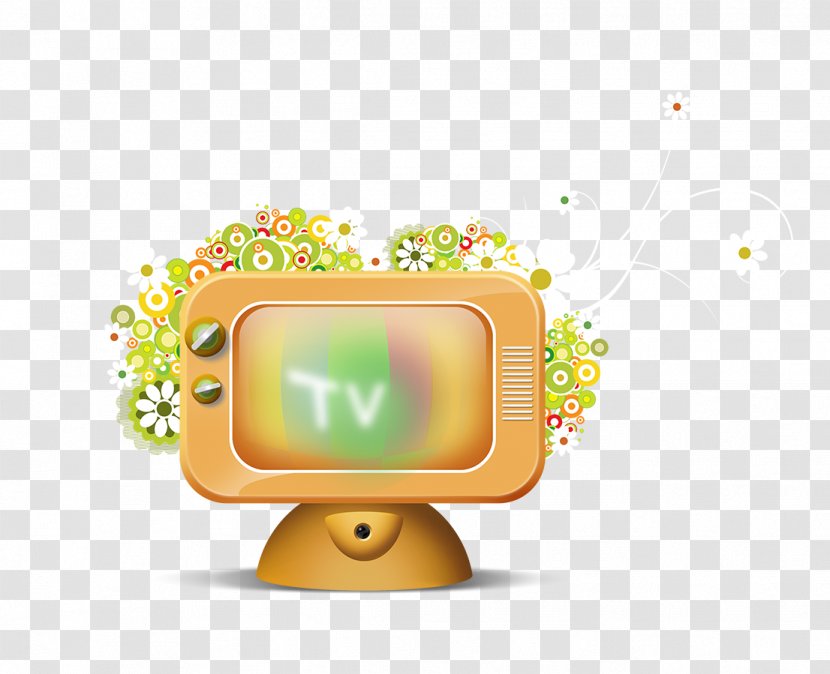 Television - Orange - TV Transparent PNG