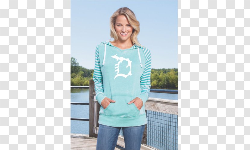 T-shirt Hoodie Sweater Clothing Sleeve - Turquoise Transparent PNG