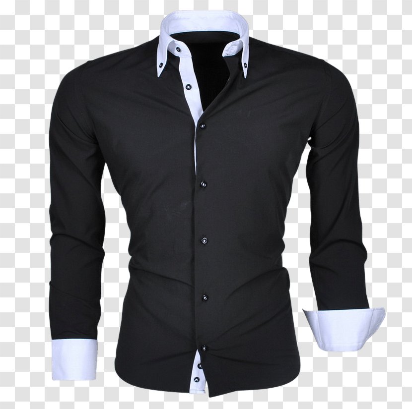 T-shirt Dress Shirt Collar Cuff - Outerwear - White Transparent PNG
