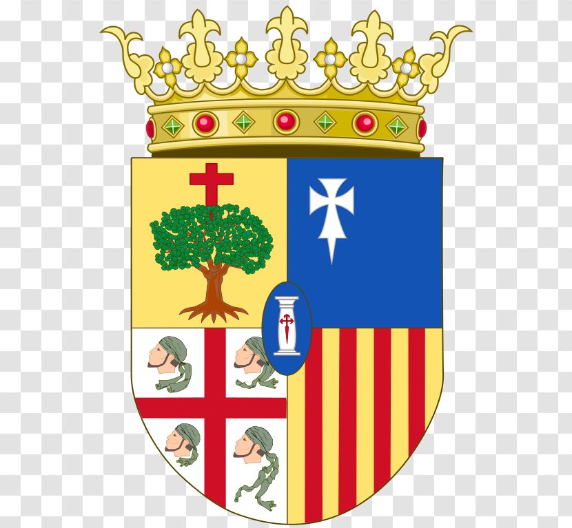 Kingdom Of Aragon Coat Arms The Crown County - Border - Flag Sardinia Transparent PNG