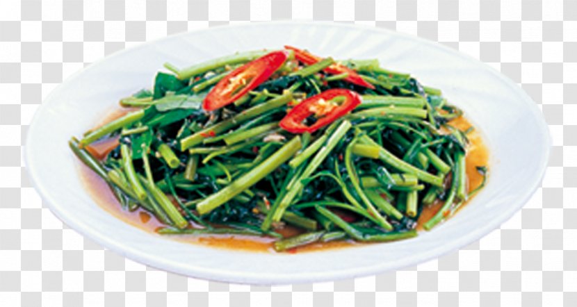Namul Chinese Cuisine Water Spinach Shrimp Paste Stir Frying - Food - Vegetable Transparent PNG