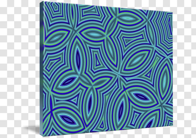 Cobalt Blue Symmetry Line Pattern - Rectangle Transparent PNG