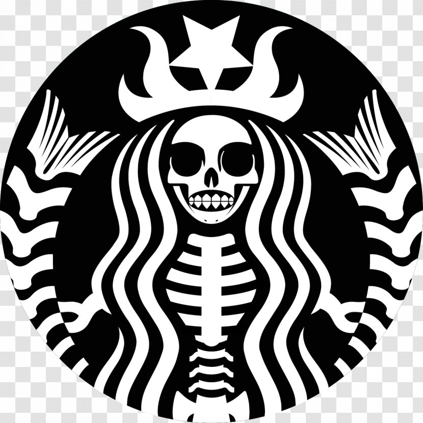 Coffee Starbucks Cafe Espresso Skull - Symbol - Black Beans Transparent PNG