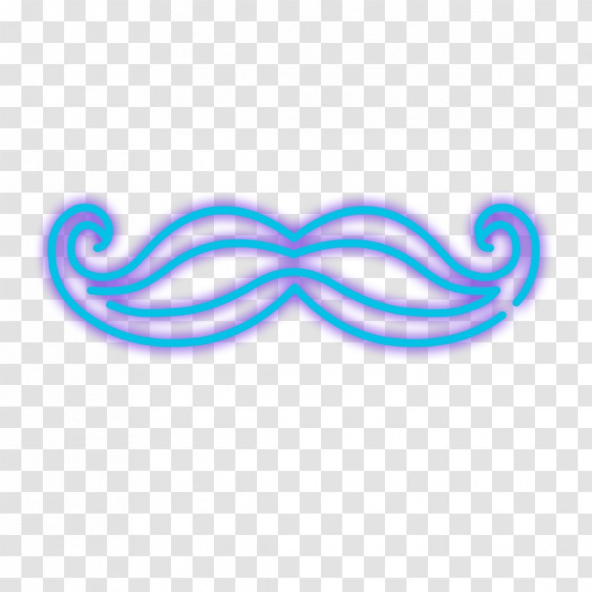 Download - Blue - Free Neon Beard To Pull Material Transparent PNG