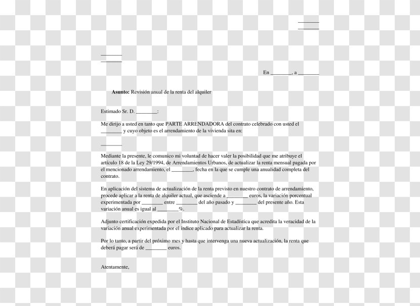 Document Renting Contract Letter Apartment - Notifica Transparent PNG