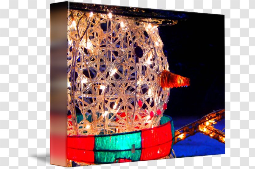 Lighting Lamp Shades Organism Glass Unbreakable - Snowman Scene Canvas Transparent PNG