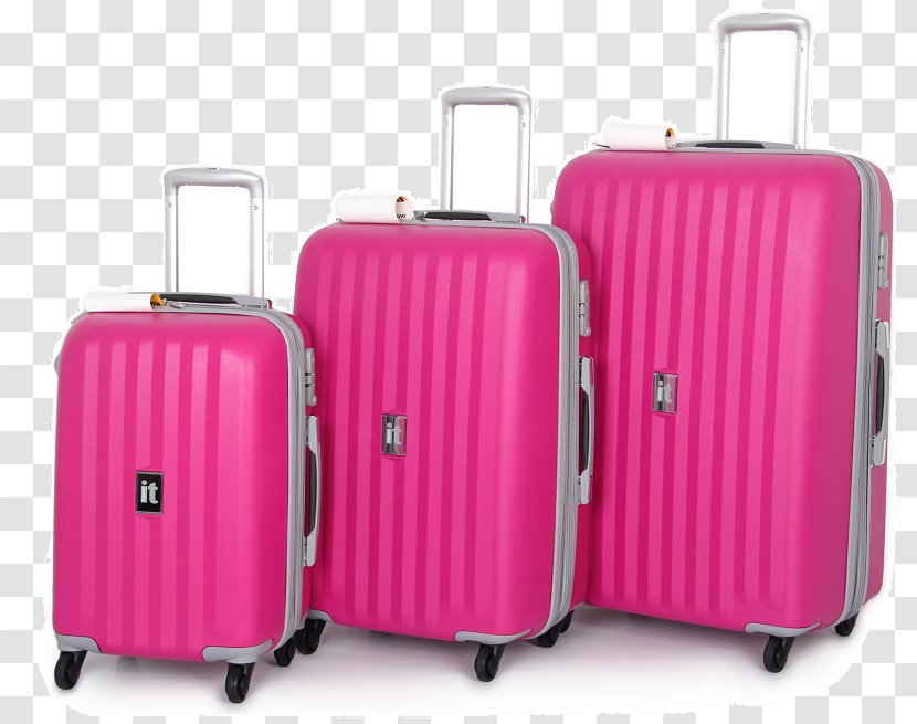 Hand Luggage Baggage Suitcase Travel - Magenta - Leather Transparent PNG