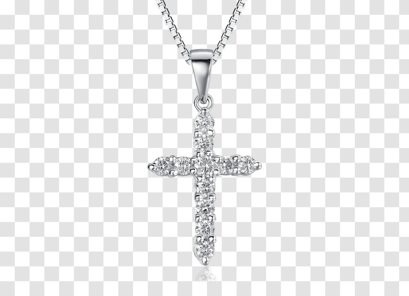 Charms & Pendants Cross Necklace Silver - Body Jewelry Transparent PNG