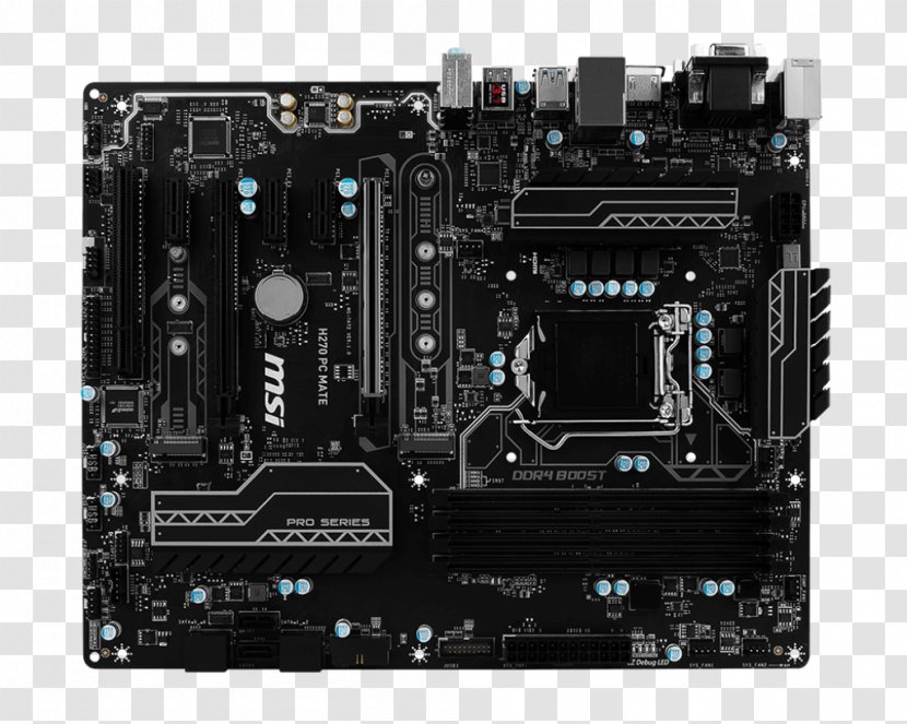 Intel LGA 1151 MSI Z270 PC MATE Motherboard H270 GAMING PRO CARBON - Microcontroller Transparent PNG
