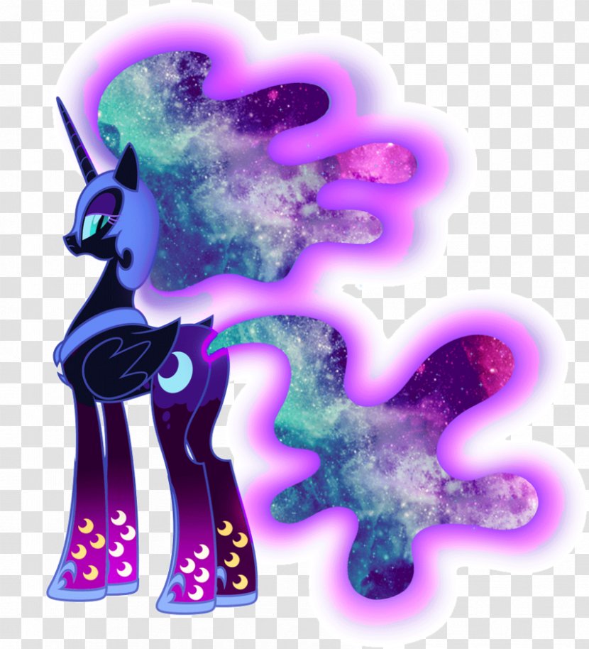 Princess Luna Pony Twilight Sparkle Celestia Rarity - Purple Moon Transparent PNG
