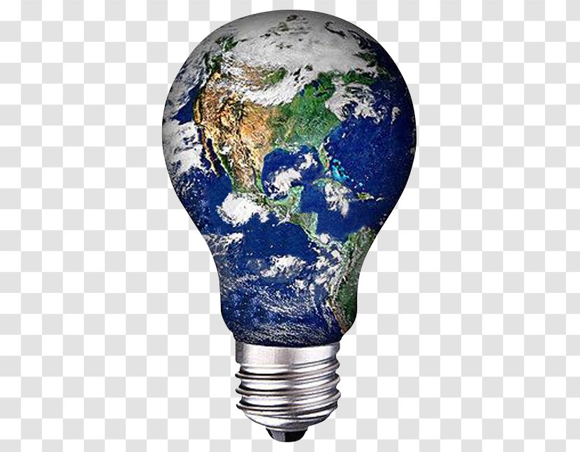 Incandescent Light Bulb Earth Lighting Lamp Transparent PNG