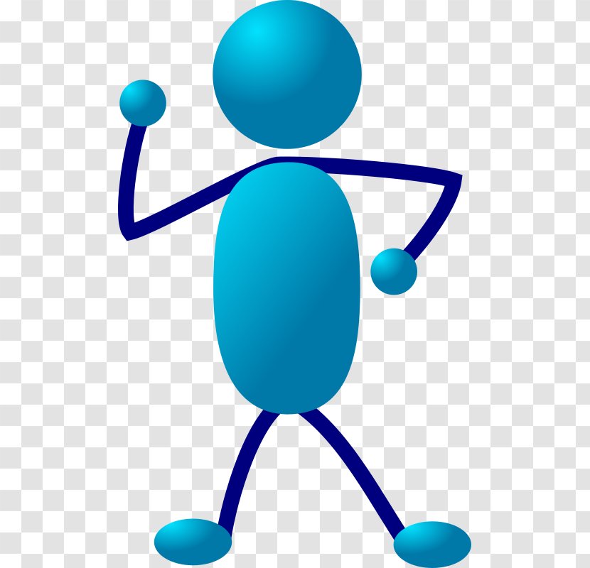 Stick Figure Clip Art - Blue People Cliparts Transparent PNG