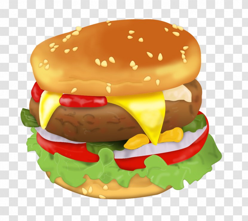 Hamburger Cheeseburger Breakfast Sandwich Veggie Burger Fast Food - Daily Transparent PNG