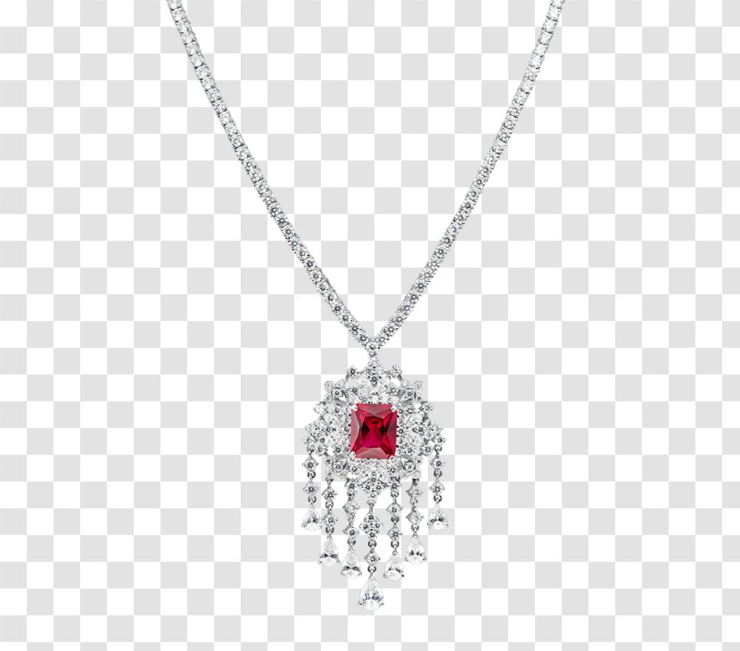 Ruby Jewellery Necklace Earring Costume Jewelry - Clothing Accessories Transparent PNG