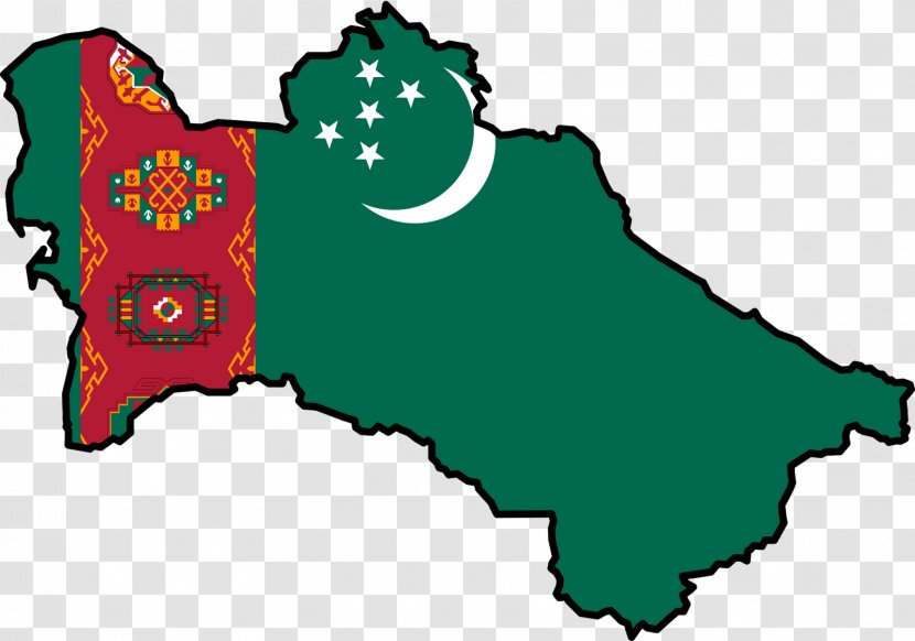 Flag Of Turkmenistan Turkmen Soviet Socialist Republic Map - Country Transparent PNG