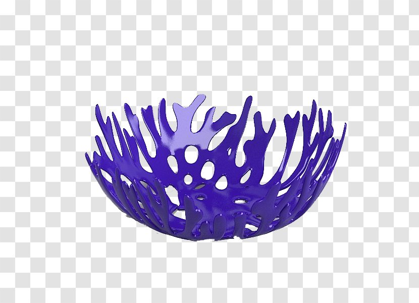 Cobalt Blue Tableware Font - Purple - Coral Background Transparent PNG