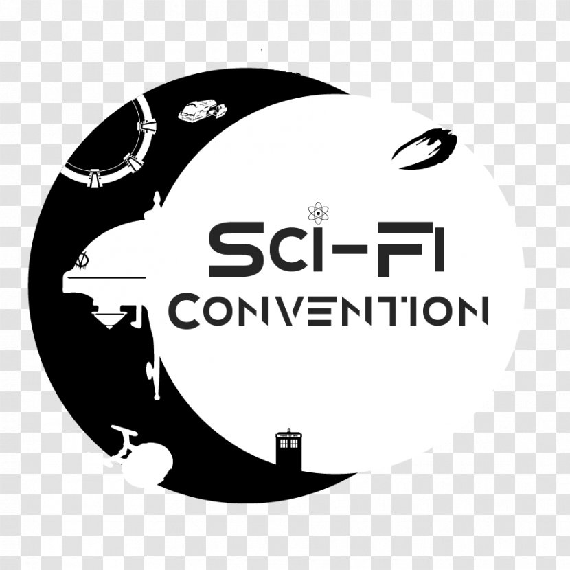 Logo Ad Astra Science Fiction Convention - Black And White Transparent PNG