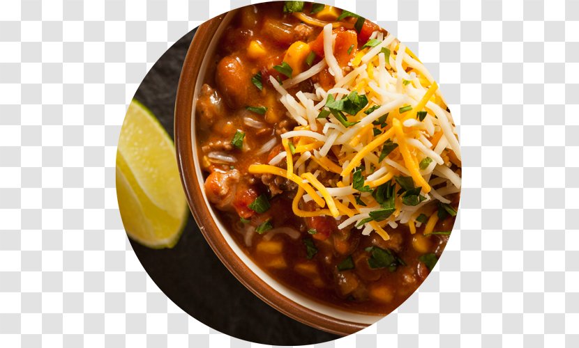 Chili Con Carne Mexican Cuisine Meat Pepper Recipe - Food - Bowl Transparent PNG