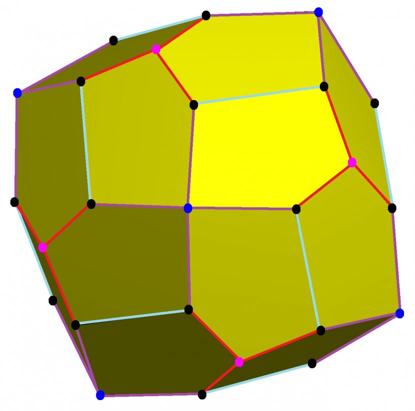 Pentagonal Icositetrahedron Geometry Dual Polyhedron Catalan Solid - Yellow - Cube Transparent PNG