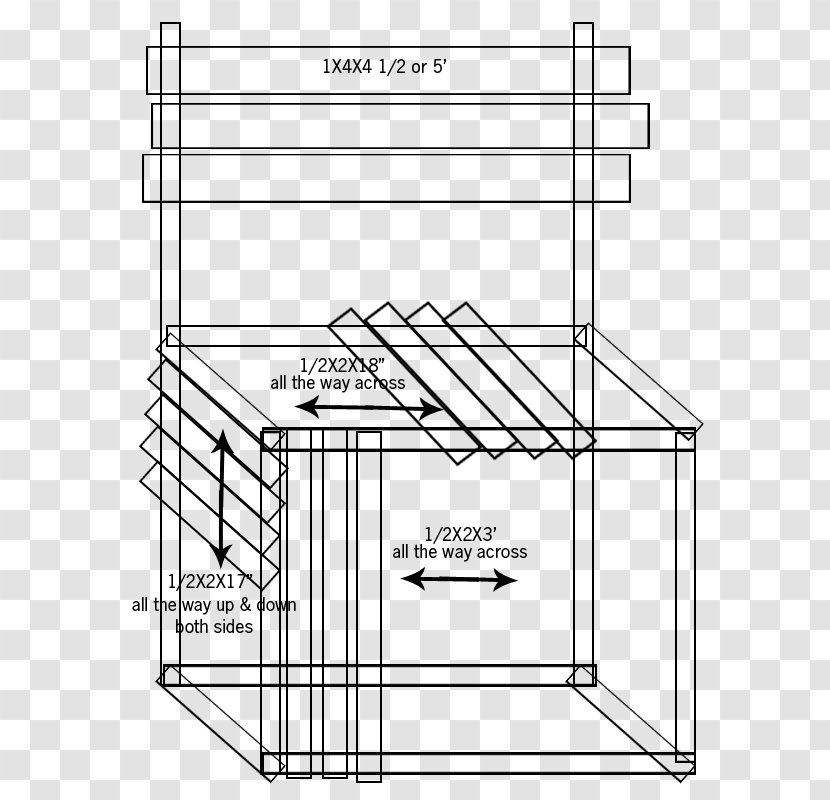 Technical Drawing Diagram Furniture Line - Black And White Transparent PNG