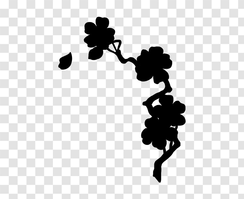 Clip Art Silhouette Line Branching - Vitis - Leaf Transparent PNG