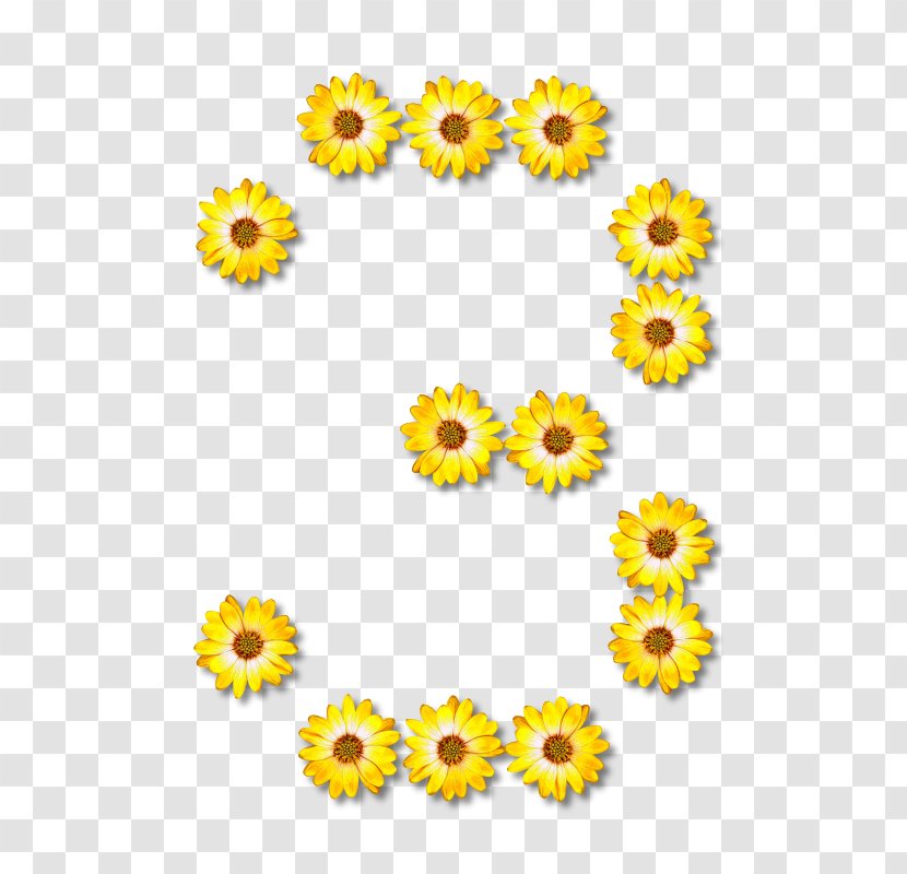 Alphabet Letter Common Sunflower Clip Art - Yellow - Daisy Family Transparent PNG