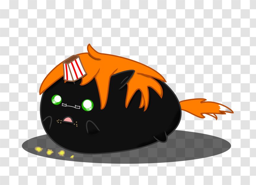 Whiskers Cat Jack-o'-lantern Clip Art - Orange Transparent PNG