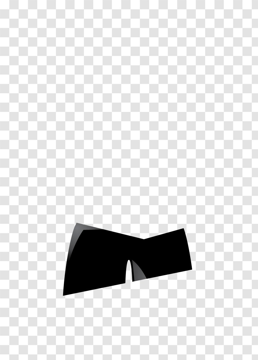 Bow Tie Line Angle - Black M - Basketball Dunk Transparent PNG