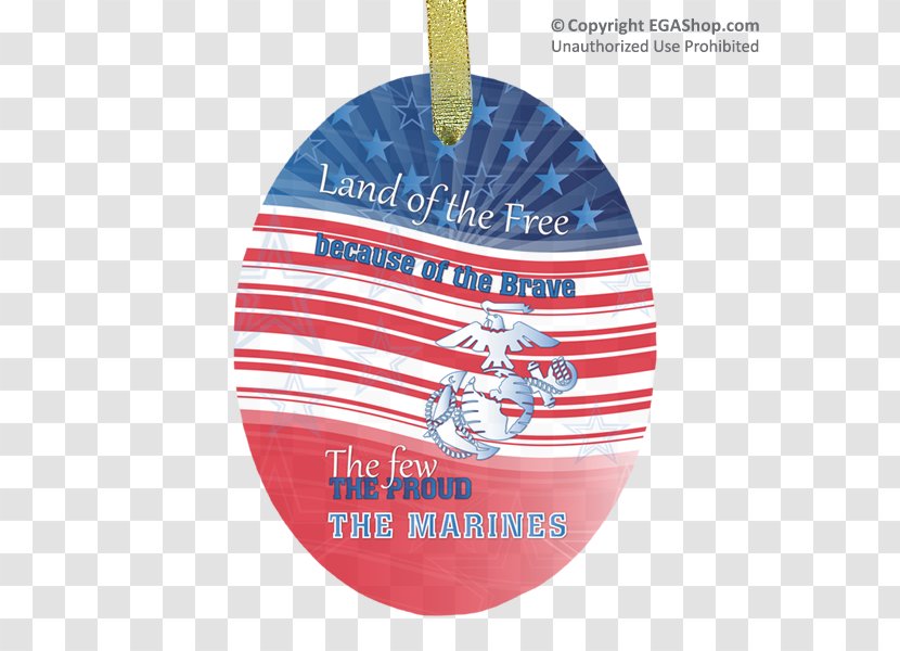 Christmas Ornament Product Day - Frame - Land Of The Free Because Brave Transparent PNG