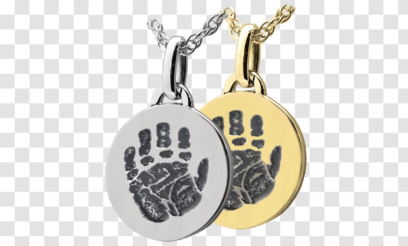 Locket Silver Colored Gold Metal - Footprint Transparent PNG