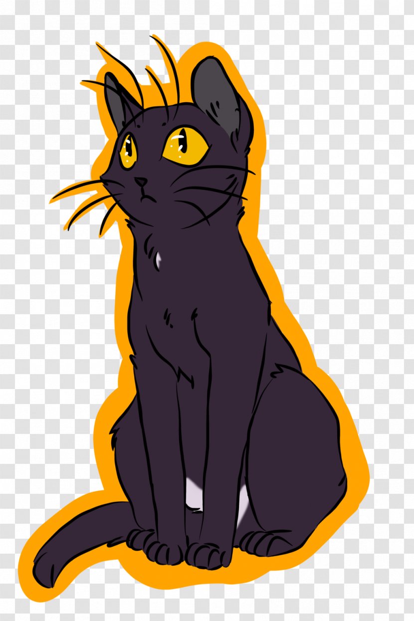 Kitten Whiskers Black Cat Canidae - Cartoon Transparent PNG