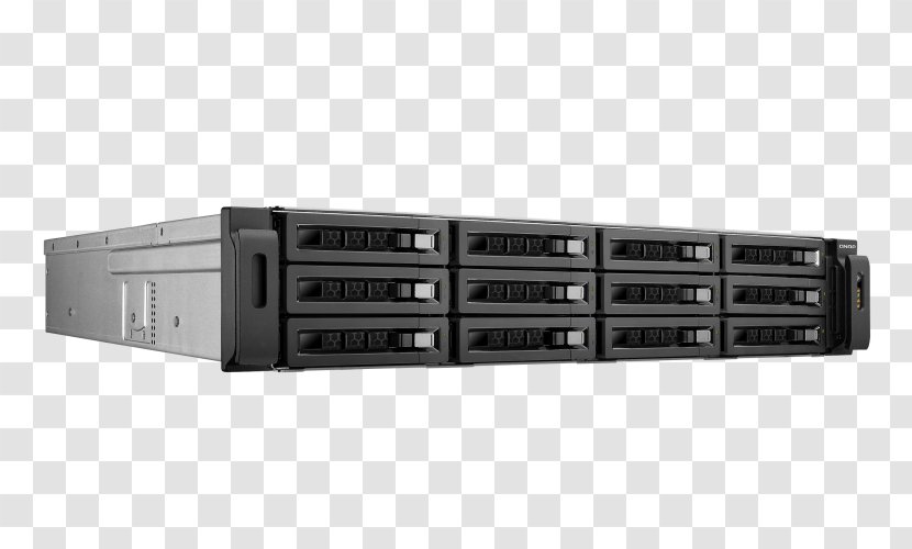 Network Video Recorder QNAP Systems, Inc. Storage Systems REXP-1220U-RP 8-Bay 2U 24 Channel NVR - Raid - Replication Transparent PNG
