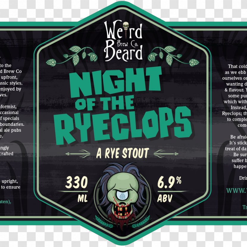 Label Weird Beard Brew Co Brand Font - Good Night Transparent PNG