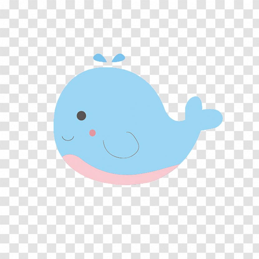 Cartoon Whale Clip Art - Blue Transparent PNG