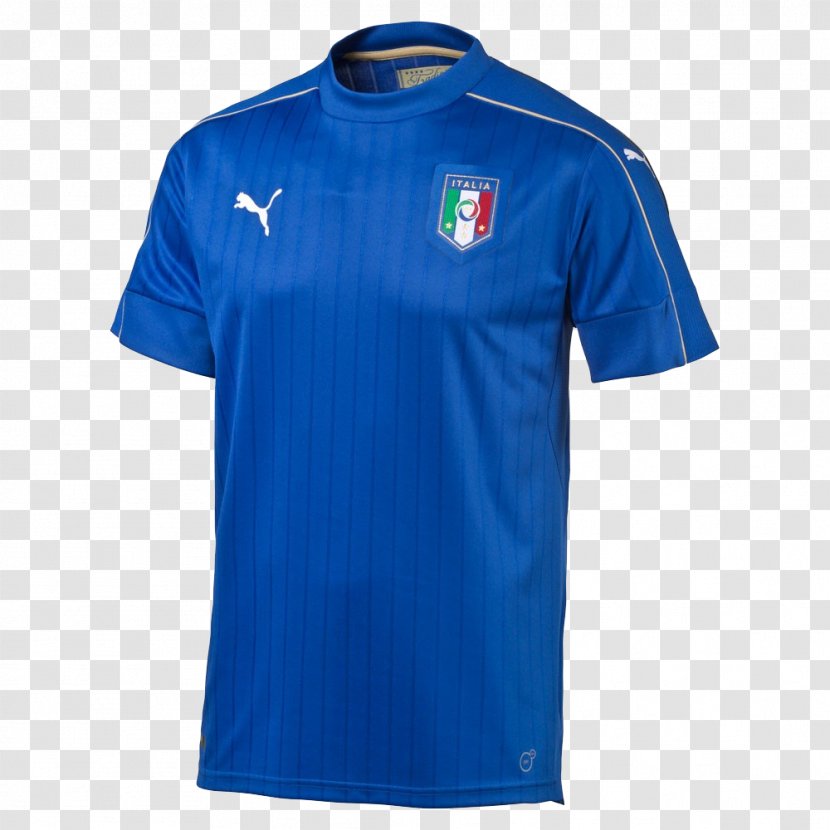 2018 World Cup Italy National Football Team T-shirt Jersey - Blue Transparent PNG