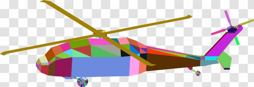 Helicopter Low Poly 3D Computer Graphics Clip Art - Rotorcraft - Helicopters Transparent PNG